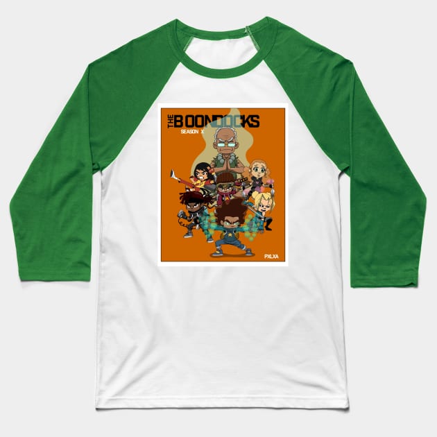 The Boondocks Return Baseball T-Shirt by IamNinjaD